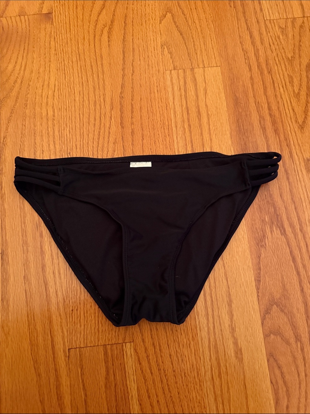 Xhilaration Black Bikini Bottoms with Side Straps Size Medium